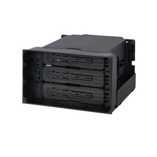 ICY DOCK 艾西达克 ICYDOCK艾西达克硬盘柜多盘位磁盘柜三盘位3.5吋SATA机箱内置免工具热插拔MB830SP-B黑色