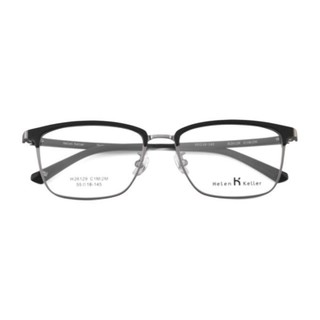 Helen Keller 海伦凯勒&ZEISS 蔡司 H26129 合金板材眼镜框+防蓝光镜片