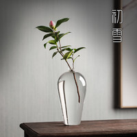 初雪 透明玻璃花瓶 1307空空花器