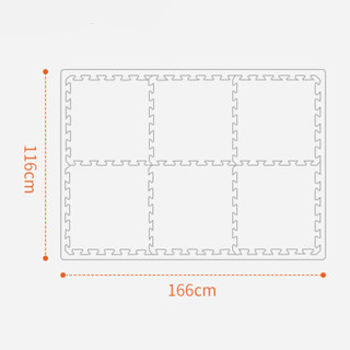 kub 可优比 XPE爬行垫 6片装 太空总动员 58*58*2cm