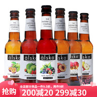 Alska 艾斯卡 西打酒配制酒 英国原装进口水果味精酿啤酒 6瓶6口味组合装