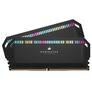 USCORSAIR 美商海盗船 统治者铂金 DDR5 5200MHz RGB 台式机内存 灯条 黑色 32GB 16GB*2