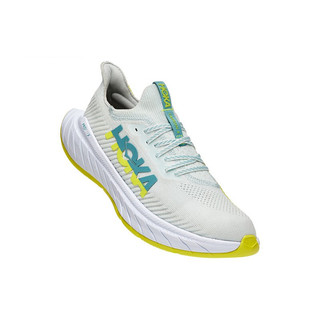 HOKA ONE ONE Carbon卡奔X Carbon X3 女子跑鞋 1123193-BSEP 海盐白/月见草绿 38.5