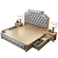顾艺 轻奢美式实木床 1.5m 框架床