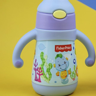 Fisher-Price 费雪 FP-8639 儿童重力球吸管保温杯 310ml 蓝色