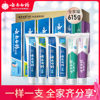 全家福牙膏套装6支共615克+牙刷2支