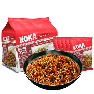 KOKA 可口 黑椒炒面 85g*5袋