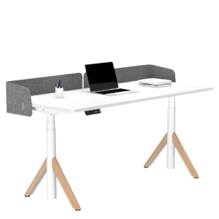智能电动升降桌 Robin Pro AI版 语音控制米家款 白色1.2m
