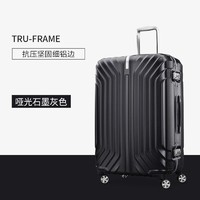 Samsonite 新秀丽 铝框拉杆箱大容量行李箱万向轮旅行箱密码I00 哑光黑 28英寸