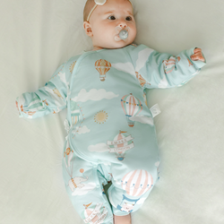EMXEE 嫚熙 婴儿夹棉和式连身衣