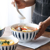 WUXIN 日式大碗汤碗大号家用面碗简约8英寸单个网红餐具陶瓷碗汤盆 毛草8英寸斗笠碗