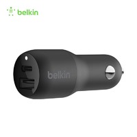 belkin 贝尔金 双接口车载充电器 37w