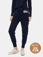 Gap 盖璞 女装|碳素软磨系列 徽标LOGO基础款松紧腰休闲卫裤