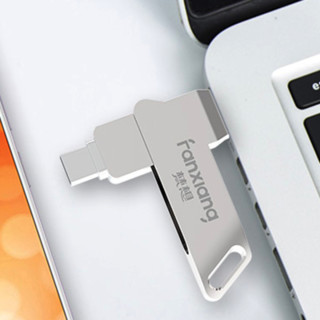 FANXIANG 梵想 F376M USB 3.2 U盘 银色 64GB USB/Type-C双口