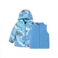 mini balabala 迷你巴拉巴拉 ZA0E051223286-00381 儿童冲锋衣两件套 蓝白色调 80cm