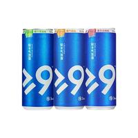 大于等于九 轻卡气泡酒组合装 3口味 330ml*3罐(爆汁青提味+爆汽橙味+夏日白桃味)