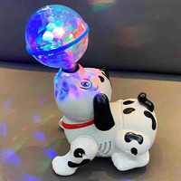 贝利雅 特技狗狗玩具悬浮吹球小象网红同款电动会唱歌跳舞旋转灯光
