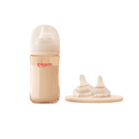 Pigeon 贝亲 自然实感第3代PRO系列 PPSU奶瓶套装 240ml 3月++奶嘴 2只 1月+/6月+