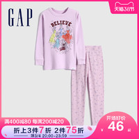 Gap 盖璞 女幼童纯棉家居服套装741925 2022春新童装