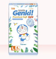 nepia 妮飘 Genki!哆啦A梦纸尿裤 L码*4片