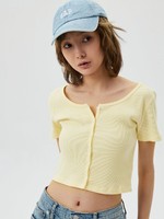 Gap 盖璞 女装|罗纹针织高弹修身短袖T恤2022春季新款