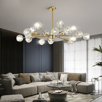 大观园 后现代设计师艺术创意客厅吊灯个性北欧金色轻奢餐厅卧室水晶灯具