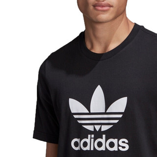 adidas ORIGINALS Trefoil T-shirt 男子运动T恤 GN3462 黑色 S
