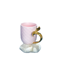 共禾京品 美人鱼系列 马克杯 380ml 粉色