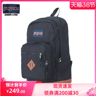 JANSPORT 杰斯伯 大容量电脑包31升男女双肩背包皮革底撞色3P3U 008