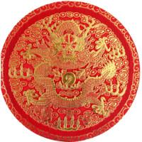 中国国家博物馆 龙纹斗 方纸漆盒贺卡 红色