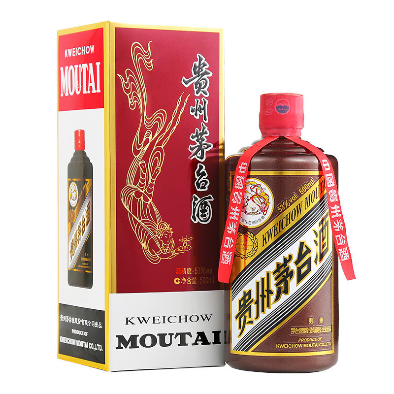 MOUTAI 茅台中国龙53%vol 酱香型白酒500ml 单瓶装【报价价格评测