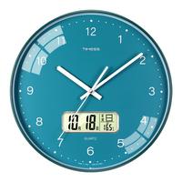 TIMESS P68-4 简约日历挂钟 绿色 14英寸