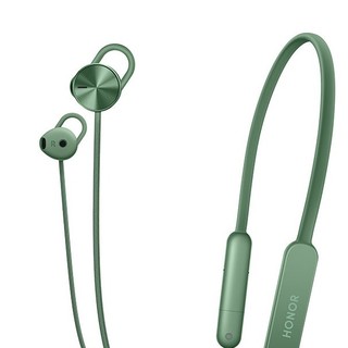HONOR 荣耀 xSport PRO AM66 半入耳式颈挂式动圈降噪蓝牙耳机 仙踪绿