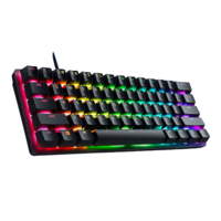 RAZER 雷蛇 猎魂光蛛 迷你版 61键 有线机械键盘 黑色 雷蛇模拟光轴 RGB