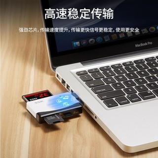 SSK 飚王 SCRM057奔腾II多功能四合一USB接口读卡器 支持TF\/SD\/CF\/MS手机卡相机卡 多合一读卡器