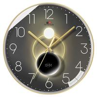 TIMESS 光影系列 暗夜极光珠 石英挂钟 金色 12英寸