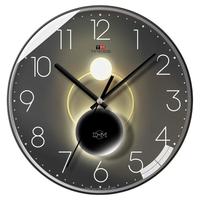 TIMESS 光影系列 暗夜极光珠 石英挂钟 黑色 12英寸