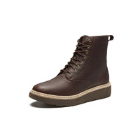 Clarks 其乐 仙踪系列 Trace Pine 女士8孔马丁靴 261463744 酒红色 38