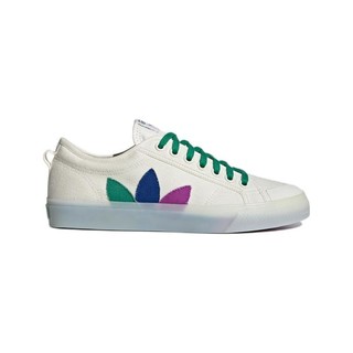 adidas ORIGINALS Nizza 中性运动帆布鞋 FX3795 白/绿/蓝/紫 36