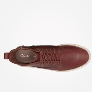 Clarks 其乐 仙踪系列 Trace Pine 女士8孔马丁靴 261437274 栗色 35.5