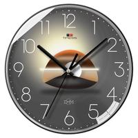 TIMESS 光影系列 立体悬浮 石英挂钟 黑色 12英寸