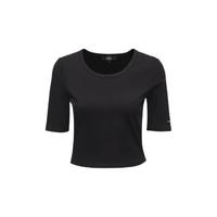 VERO MODA HT系列 女士U领短袖T恤 3221T1032 黑色 XS