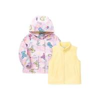 balabala 巴拉巴拉 208321105014 女童三合一冲锋衣 玩偶小熊款 粉紫 110cm