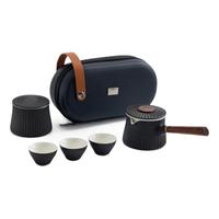 南山先生 白瓷系列 东篱快客杯 茶具套装 6件套(陶瓷壶)