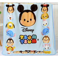 88VIP：Disney 迪士尼 儿童法兰绒单层毯 100*140cm