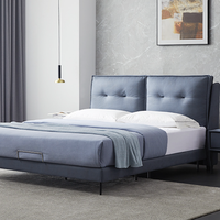 ZUOYOU 左右家私 DR101 北欧科技布床 法式蓝 1.5m床