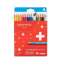 CARAN D'ACHE 凯兰帝 文具彩铅 水性性彩铅18色 彩色铅笔 专业美术套装 瑞士品牌1285818