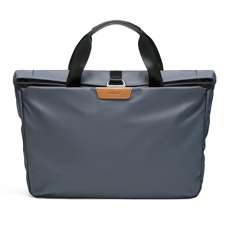GOLF 高尔夫 商务公文包男士休闲大容量手提包可装14英寸笔记本电脑包时尚多功能单肩斜挎包6J679424J灰色