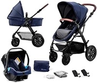 可可乐园 Moov 三合一组合婴儿推车 带婴儿座椅 深蓝色