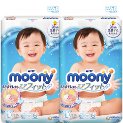 moony 畅透系列 婴儿透纸尿裤 L54片*2包